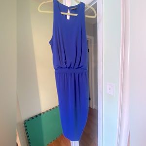 Size Md Banana Republic Bright Blue Sleeveless Assymetrical bottom Dress